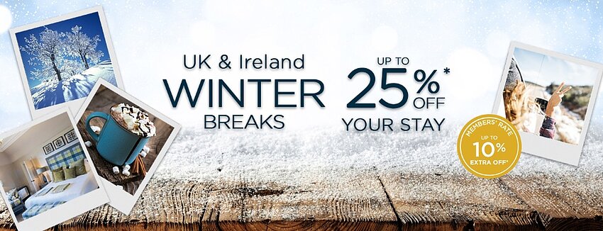 Accorhotels雅高优惠活动：英国和爱尔兰地区冬季特惠最高75折（2017年3月7日前）