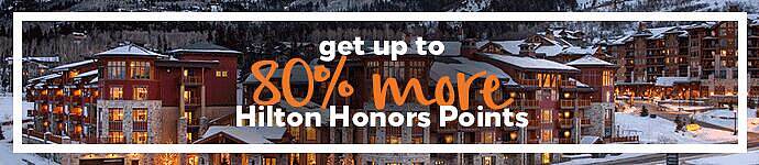 Hilton 希尔顿卖分活动：Hilton Honors 荣誉客会买分促销，购买积分赠送 80%（2017/12/29 前）
