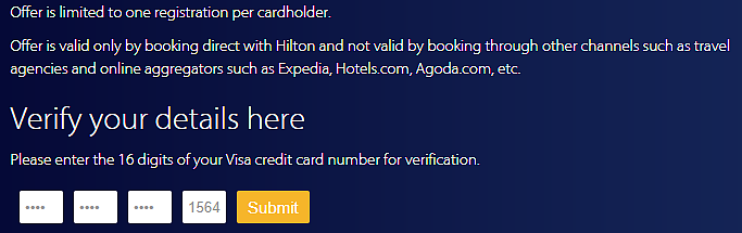 Hilton希尔顿金卡挑战：VISA信用卡用户2次入住或入住4晚即可快速升级金卡