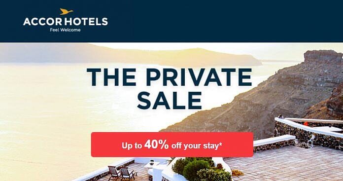 Accorhotels 雅高優惠活動：全球酒店閃電促銷 The Private Sale，低至 6 折優惠（2018/5/3 前）