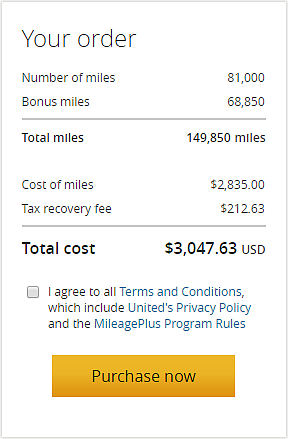 美联航里程促销：购买 UA 里程（MileagePlus）享 85% 额外奖励优惠（2018-12-19 前）