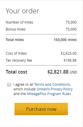 美联航里程促销：购买 UA 里程（MileagePlus）享 100% 奖励优惠，即买一送一（2018-9-6 前）