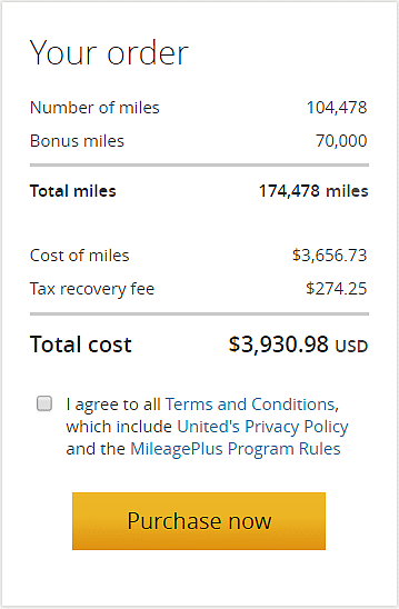 美联航里程促销：购买UA里程（MileagePlus）享额外最高7万里奖励优惠（2019-3-25前）
