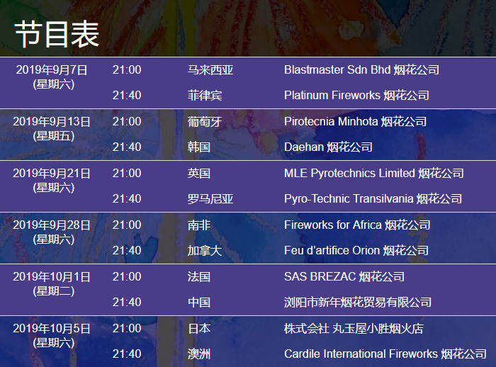 2019澳门国际烟花比赛汇演,节目表、最佳观赏位置、餐厅和酒店推荐 2019澳门国际烟花比赛汇演,节目表、最佳观赏位置、餐厅和酒店推荐