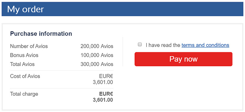 英航里程促销：通过官网购买英航Avios里程享额外最高50%奖励（2020-12-1前）