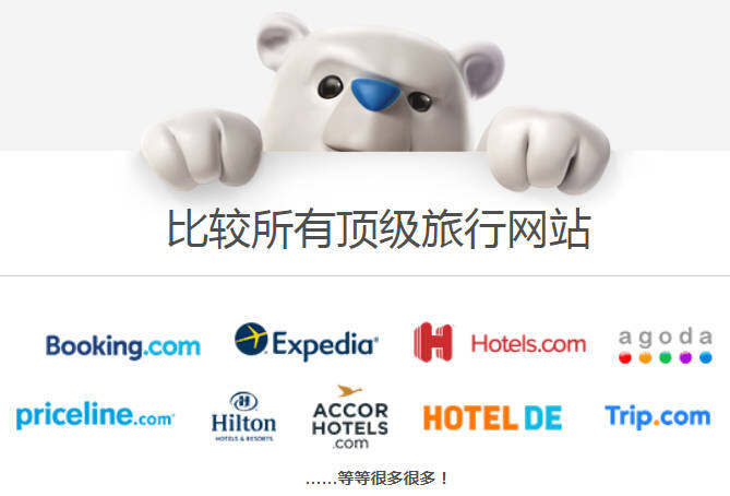 使用比驿网从众多订房网站（agoda，booking等）中搜索最便宜酒店预订价格