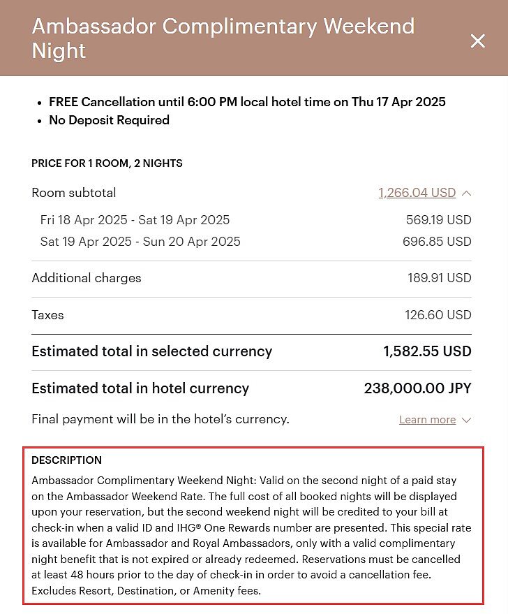 IHG InterContinental Ambassador Complimentary Weekend Night: Your Complete Guide IHG InterContinental Ambassador Complimentary Weekend Night: Your Complete Guide